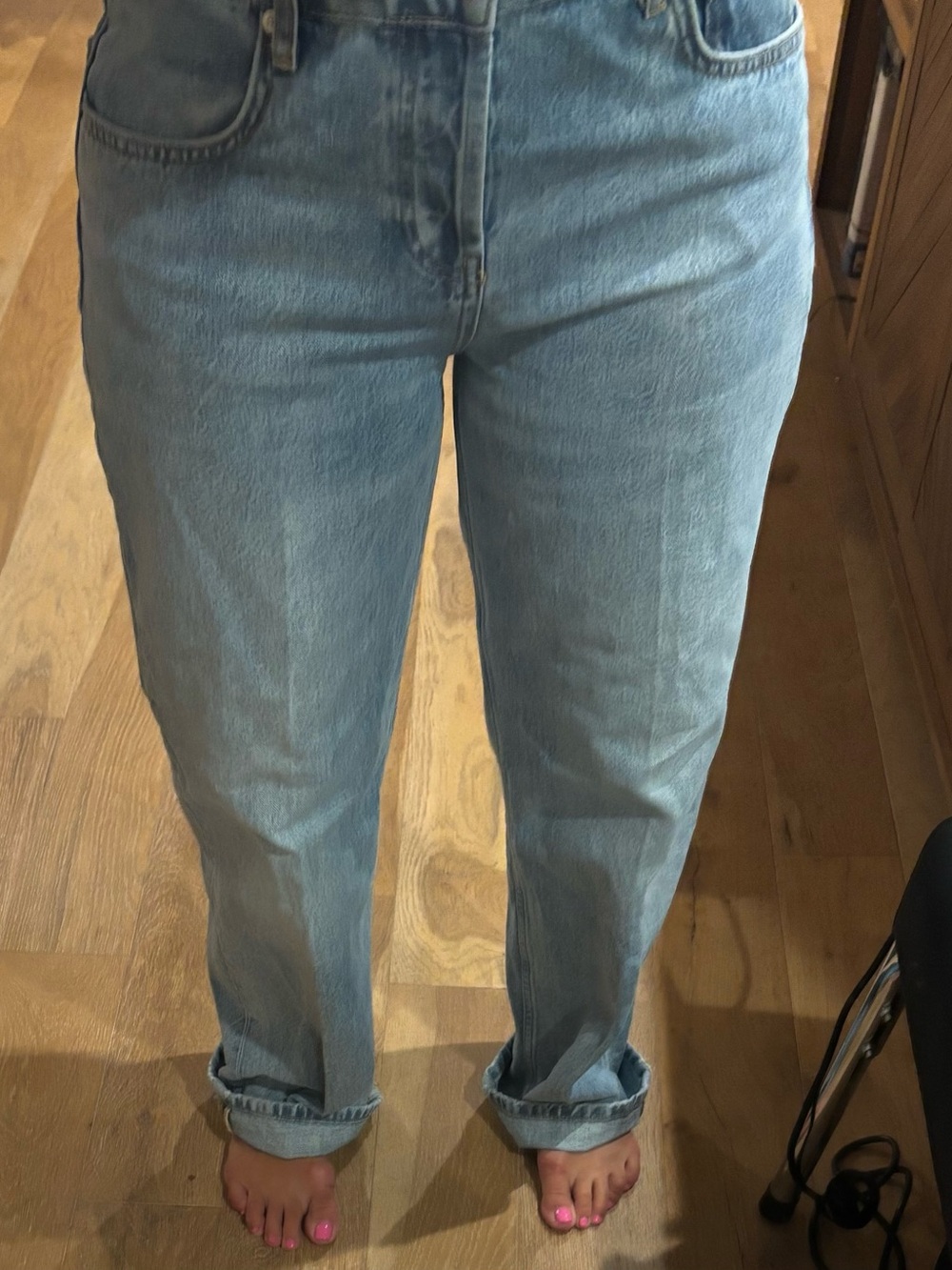 NWT Zara low rise straight turn up 4